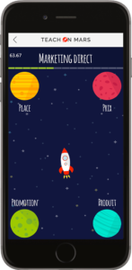 Teach on Mars raises 2.2 million euros : print screen of mobile learning application 