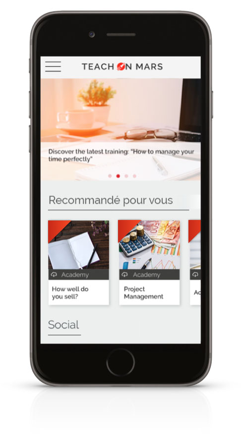 application mobile learning recommandation formations