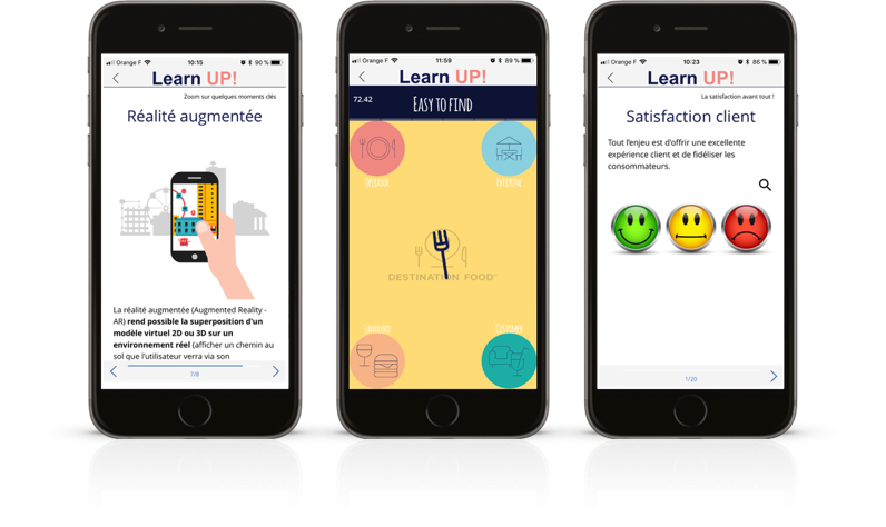 Learn UP! application - Klépierre Group's mobile learning app for training. Powered by Teach on Mars Learn UP! application - Klépierre Group's mobile learning app for training. Powered by Teach on Mars
