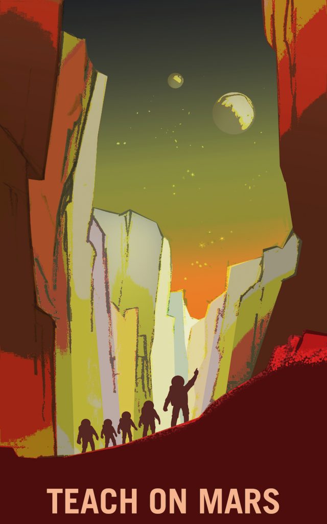 affiche nasa teach on mars