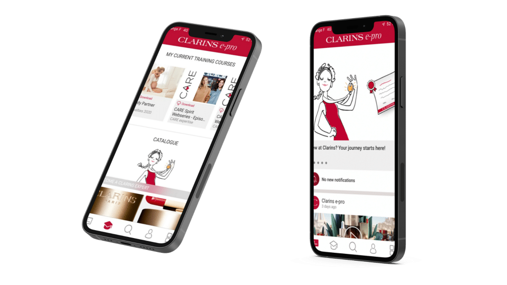 application mobile learning clarins