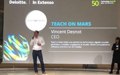 Palmarès Fast 50 : Teach on Mars reçoit le Prix Révélation Deloitte In Extenso