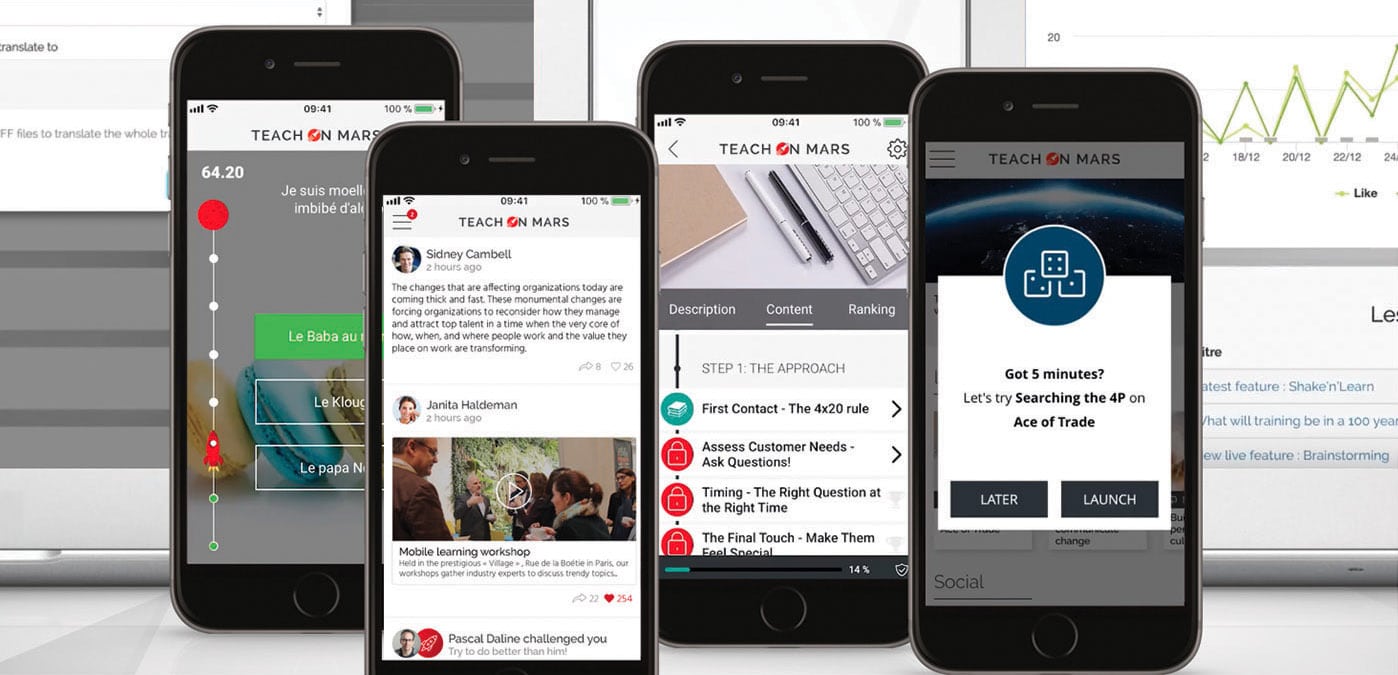 Plateforme mobile learning Teach on Mars - améliorations 2017