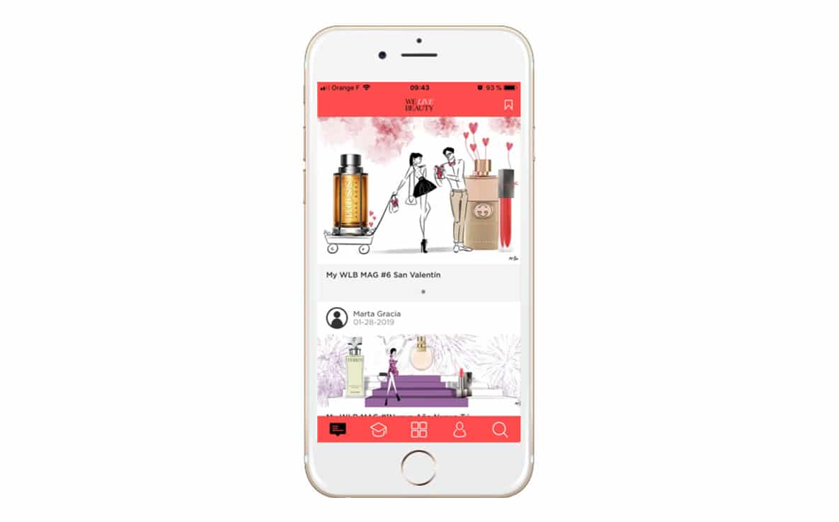 we live beauty app mobile learning coty luxury