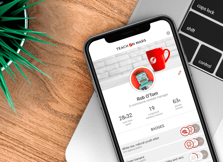teach on mars app mobile learning robot profile