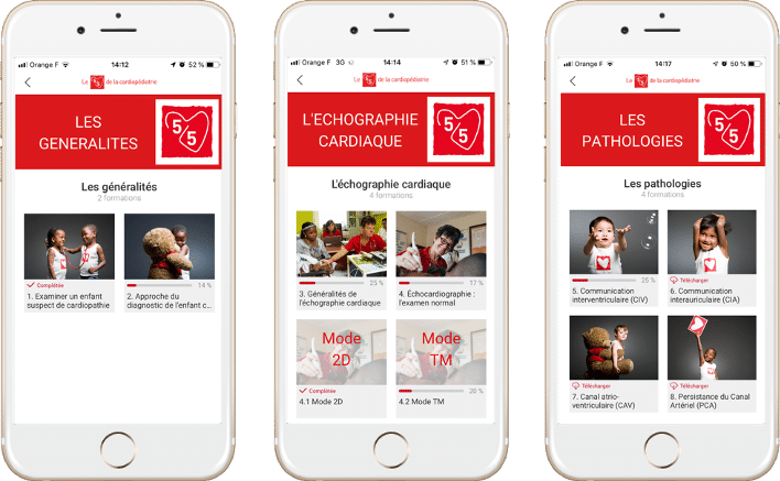 application mobile learning mecenat chirurgie cardiaque