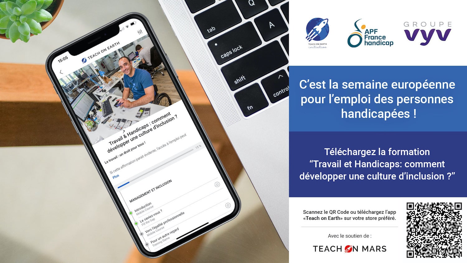 formation handicap au travail formation teach on earth vyv apf