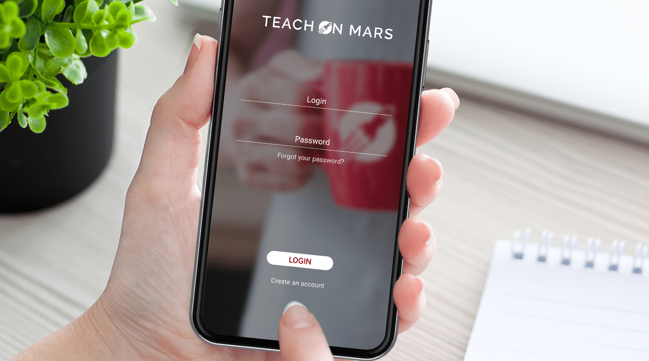 login teach on mars app